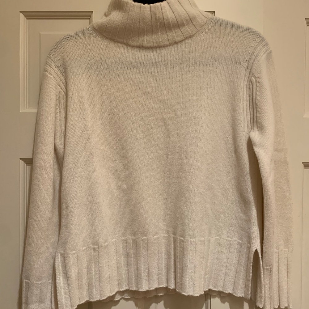 White Cashmere J. Crew Turtleneck